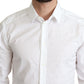 Elegant White Cotton Dress Shirt