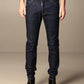 Elegant Dark Blue Denim Icon Jeans