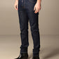 Elegant Dark Blue Denim Icon Jeans