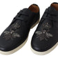 Elegant Black Leather Casual Sneakers