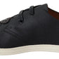 Elegant Black Leather Casual Sneakers