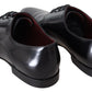 Elegant Black Leather Derby Dress Shoes