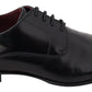 Elegant Black Leather Derby Dress Shoes