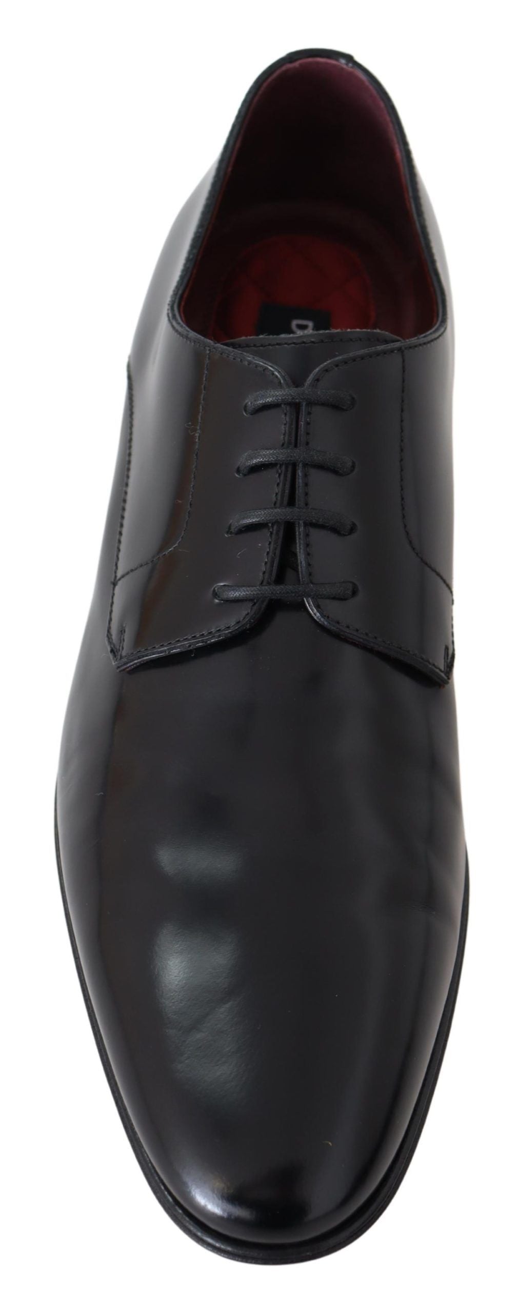 Elegant Black Leather Derby Dress Shoes