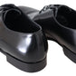 Elegant Black Leather Derby Dress Shoes