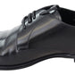 Elegant Black Leather Derby Dress Shoes