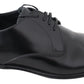Elegant Black Leather Derby Dress Shoes