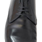 Elegant Black Leather Derby Dress Shoes