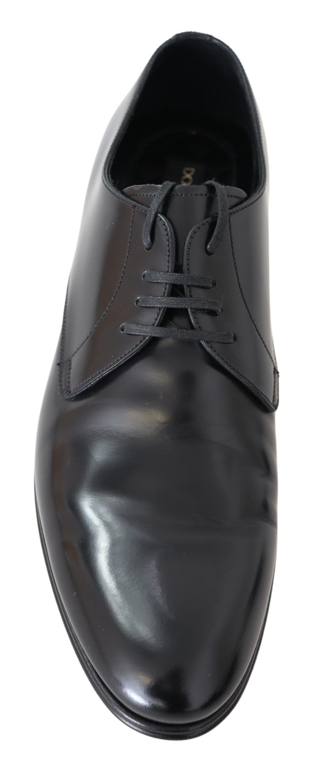 Elegant Black Leather Derby Dress Shoes
