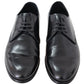 Elegant Black Leather Derby Dress Shoes