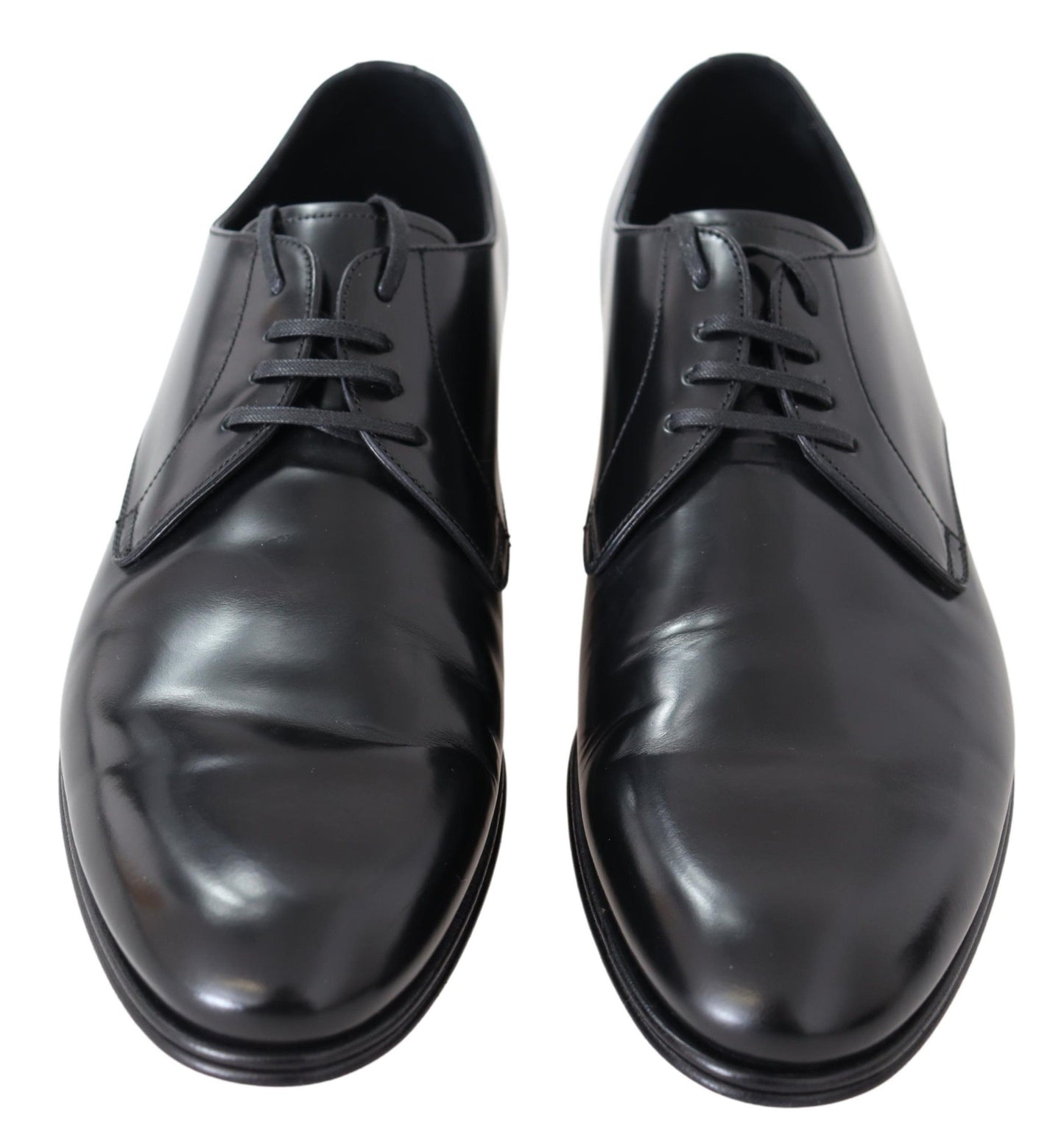 Elegant Black Leather Derby Dress Shoes