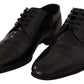Elegant Black Leather Derby Oxford Shoes