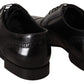 Elegant Black Leather Derby Oxford Shoes