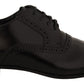 Elegant Black Leather Derby Oxford Shoes