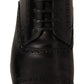 Elegant Black Leather Derby Oxford Shoes