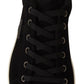 Elegant Black Leather & Suede Sneakers