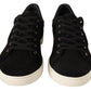 Elegant Black Leather & Suede Sneakers