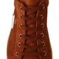 Elegant Light Brown Leather Sneakers