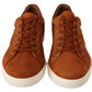 Elegant Light Brown Leather Sneakers