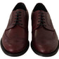 Elegant Bordeaux Leather Derby Shoes