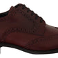 Elegant Bordeaux Leather Derby Shoes