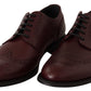 Elegant Bordeaux Leather Derby Shoes