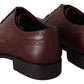Elegant Bordeaux Leather Derby Shoes