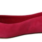 Embellished Crystal Suede Flats in Pink