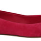 Embellished Crystal Suede Flats in Pink
