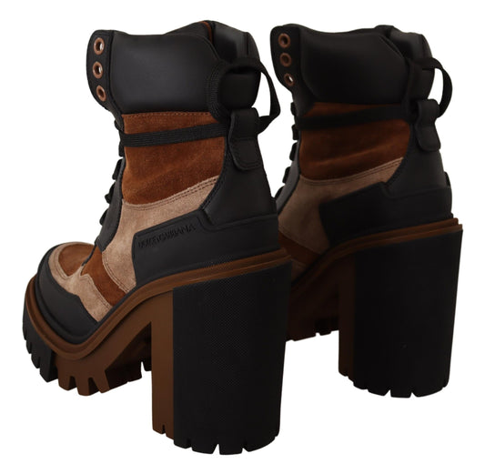 Elegant Leather Ankle Boots in Brown