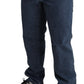 Elegant Embroidered Straight-Cut Denim Jeans