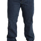 Elegant Embroidered Straight-Cut Denim Jeans