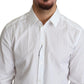 Elegant White Cotton Dress Shirt