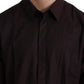 Elegant Spread Collar Cotton Dress Shirt