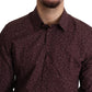 Floral Elegance Gold Dress Shirt