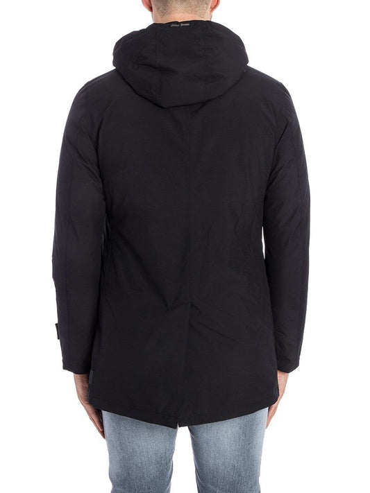 Black Polyester Men Jacket