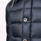 Elegant Navy Quilted Down Coat