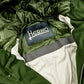 Elegant Green Water-Repellent Down Jacket with Hood