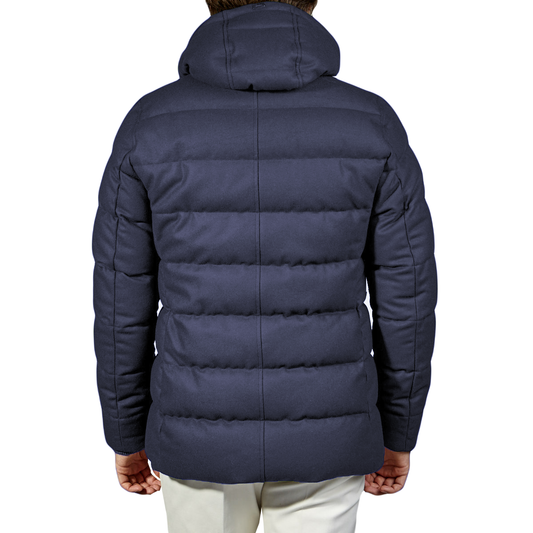 Blue Wool Men Jacket