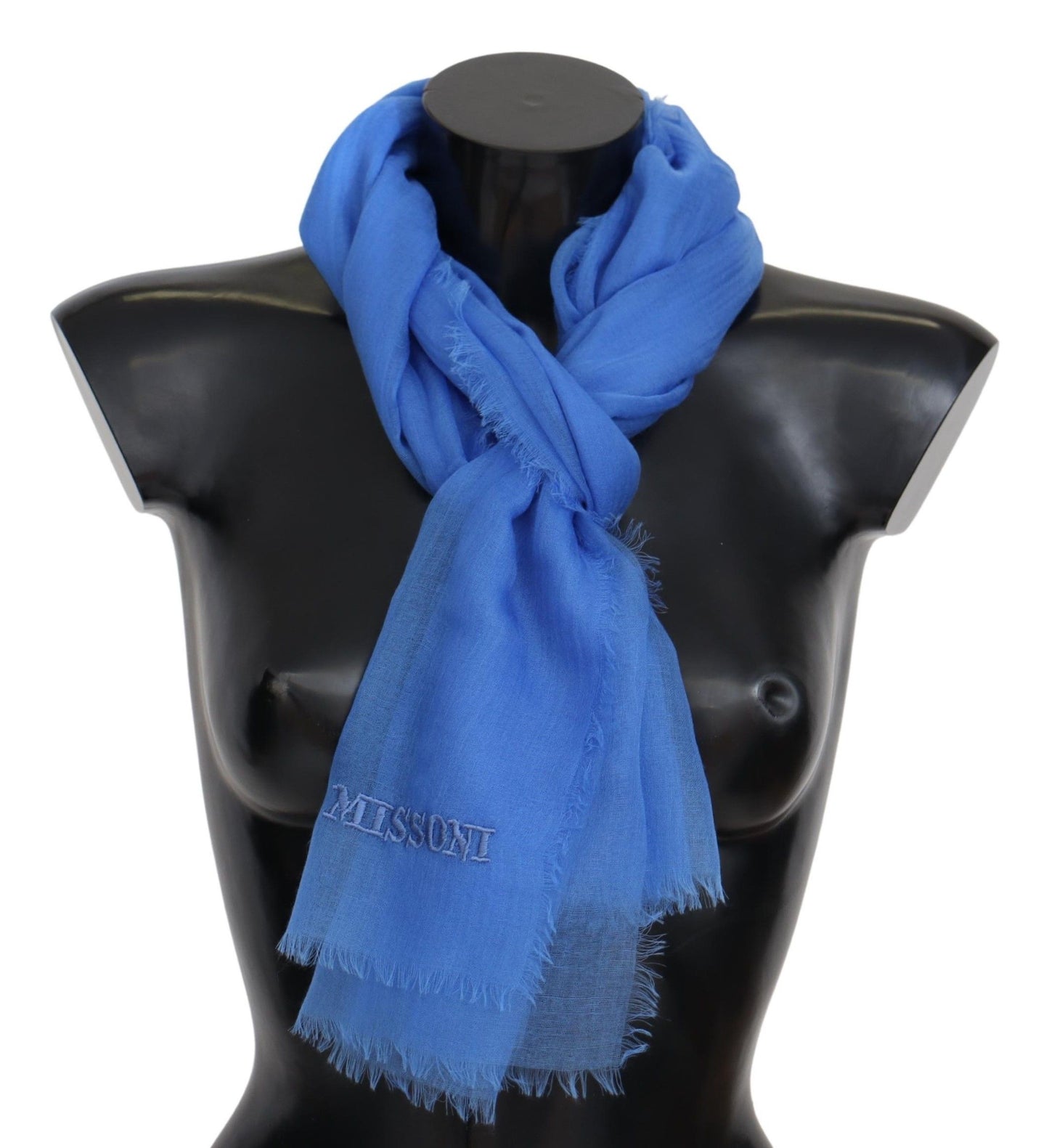 Elegant Cashmere Scarf in Rich Blue Hue