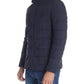 Blue Polyester Men Jacket