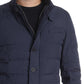 Blue Polyester Men Jacket