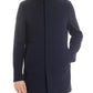 Blue Virgin Wool Men Jacket