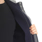 Blue Virgin Wool Men Jacket