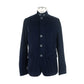 Blue Cotton Men Jacket