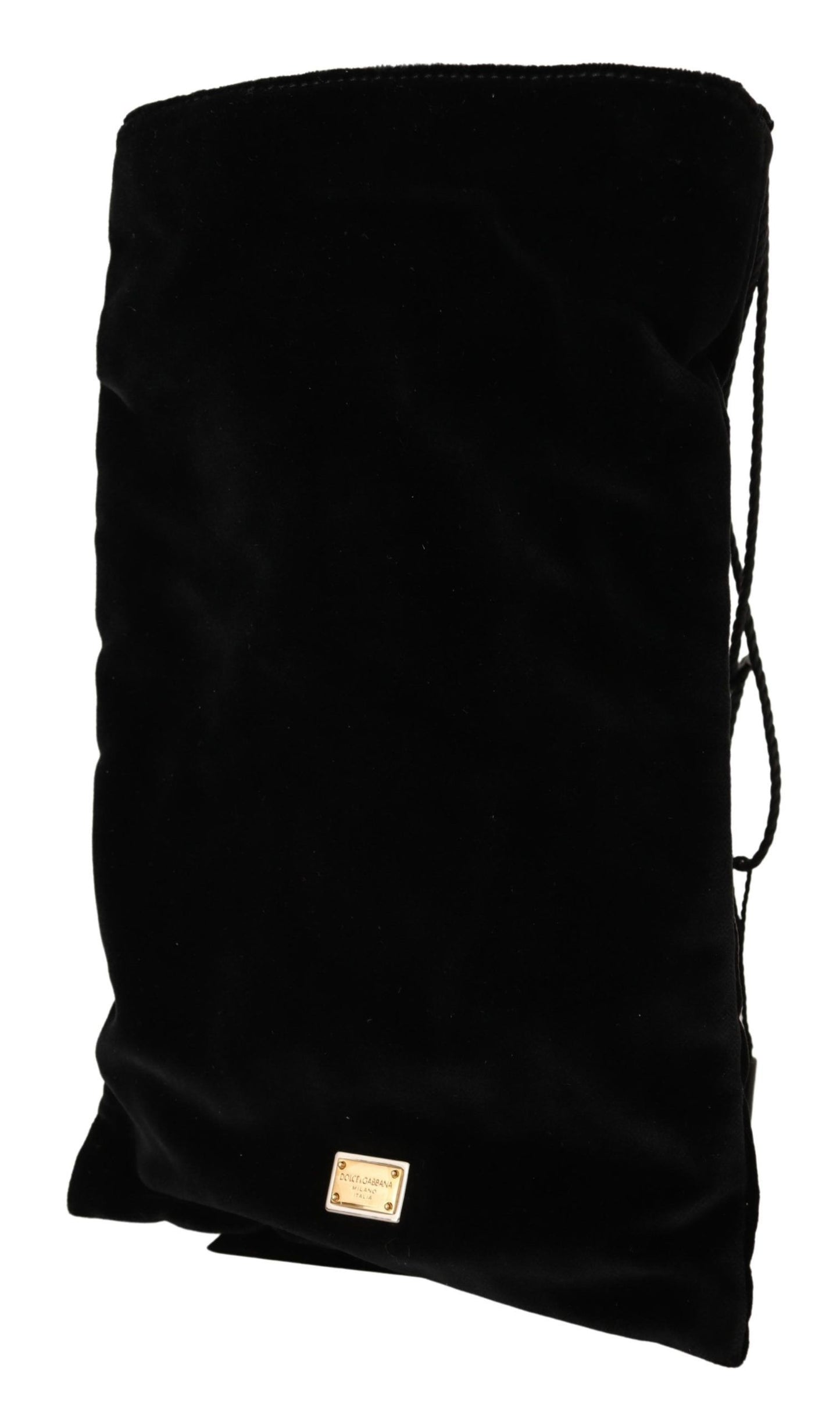 Elegant Black Velvet Pouch Bag Drawstring