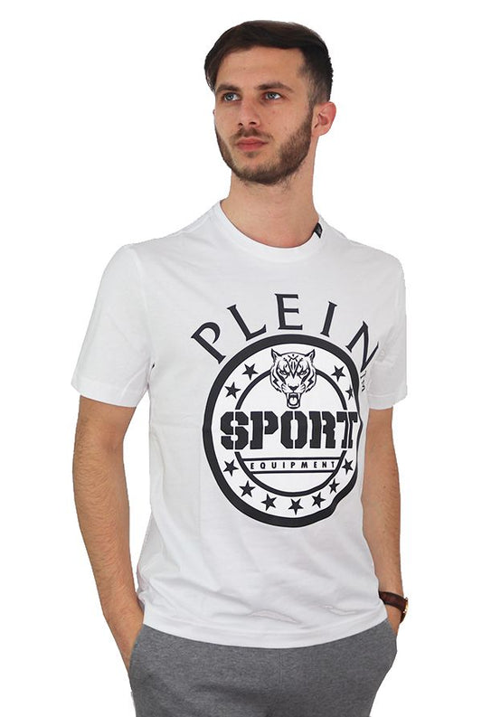 White Cotton Men T-Shirt