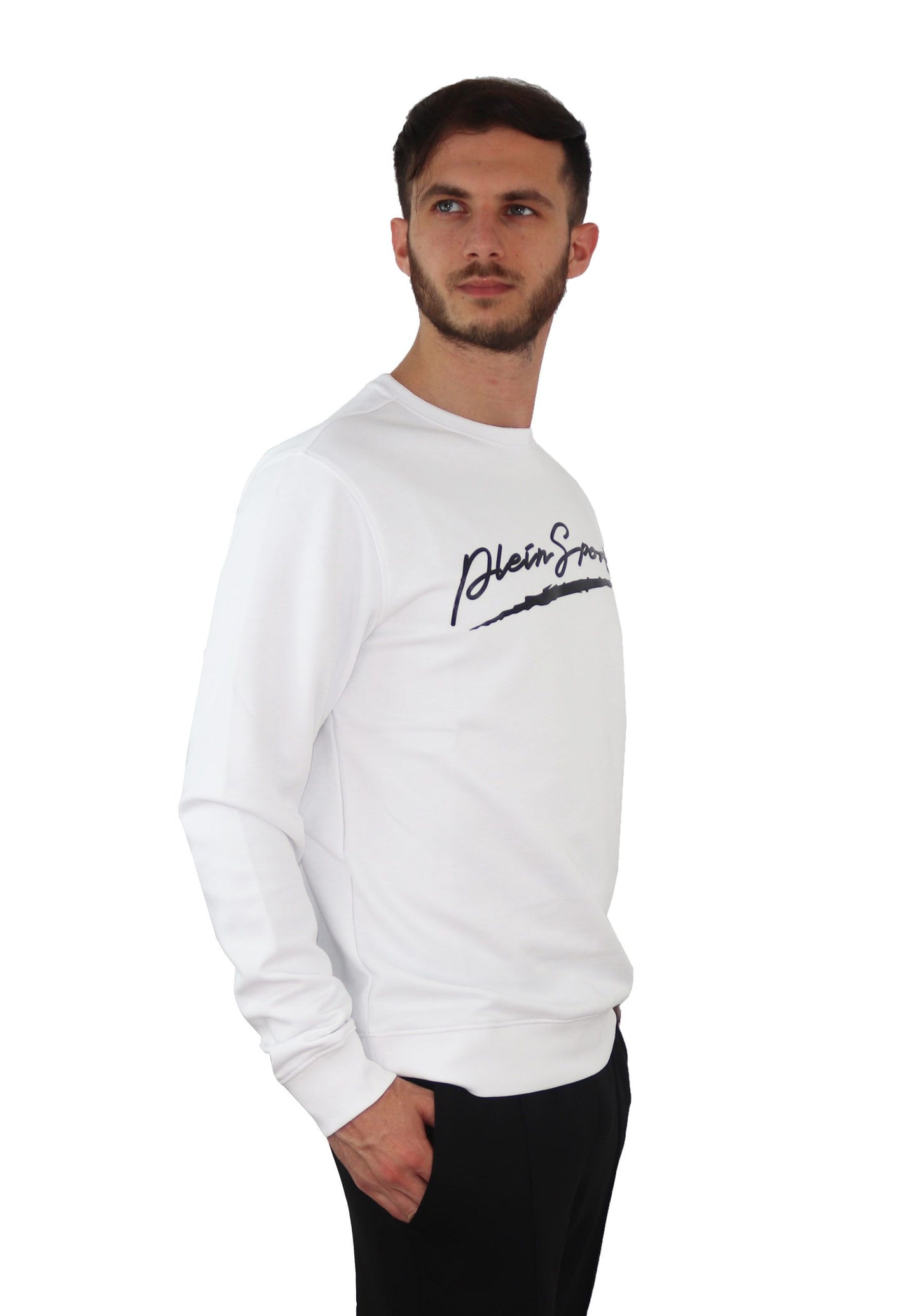 White Cotton Men Sweater