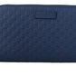 Chic Zip-Around Leather Wallet in Blue