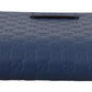Chic Zip-Around Leather Wallet in Blue